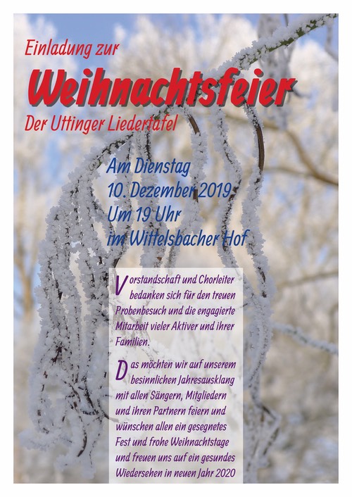 2019 Weihnachtsfeier